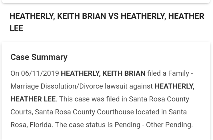 Keith and heather heatherly divorced